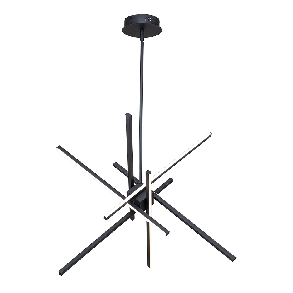 6-Light LED Rod Sputnik Chandelier - Image 6