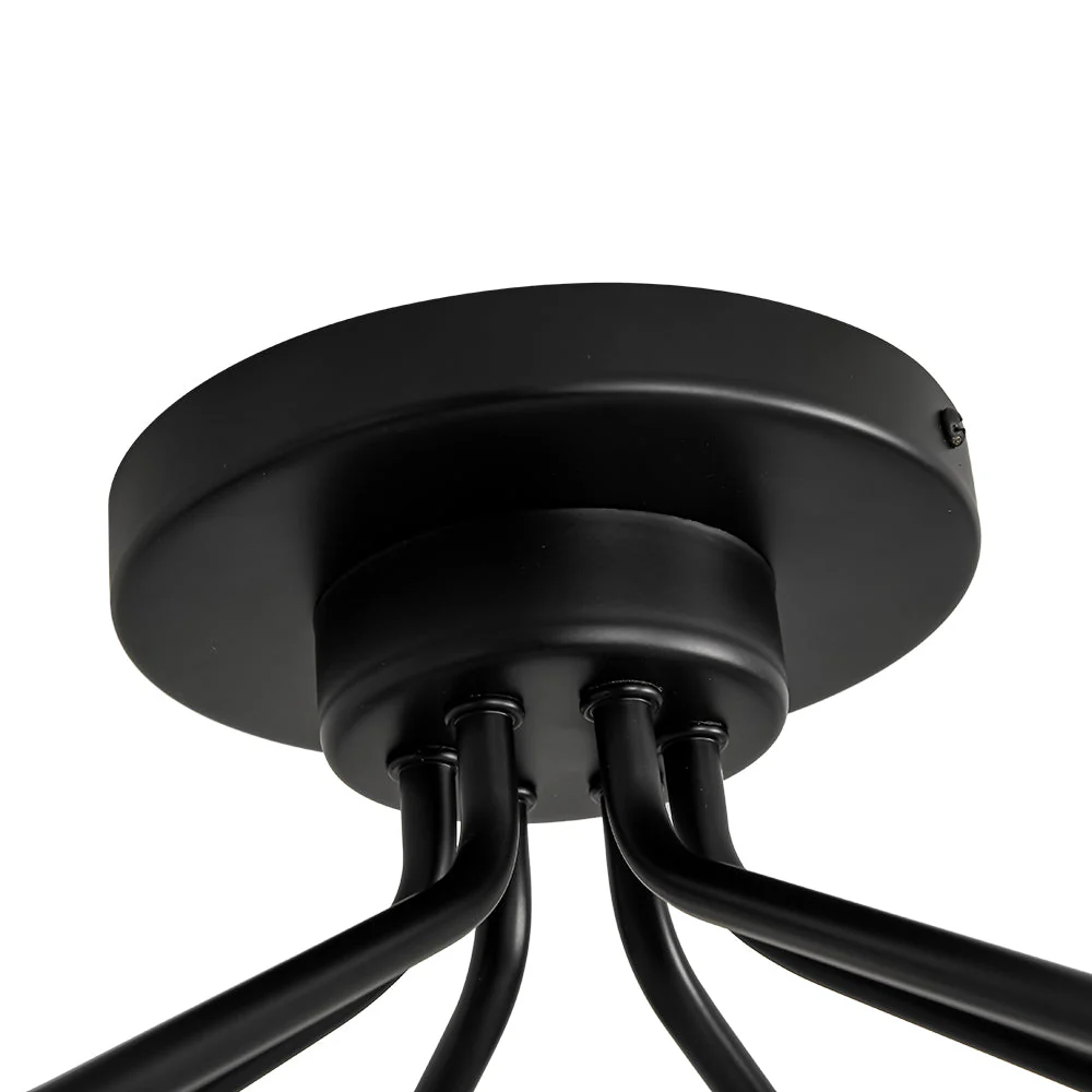6-Light Opal Glass Globe Sputnik Semi Flush Mount - Image 8