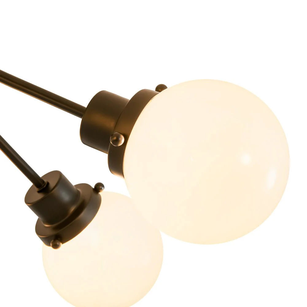 6-Light Opal Glass Globe Sputnik Semi Flush Mount - Image 9