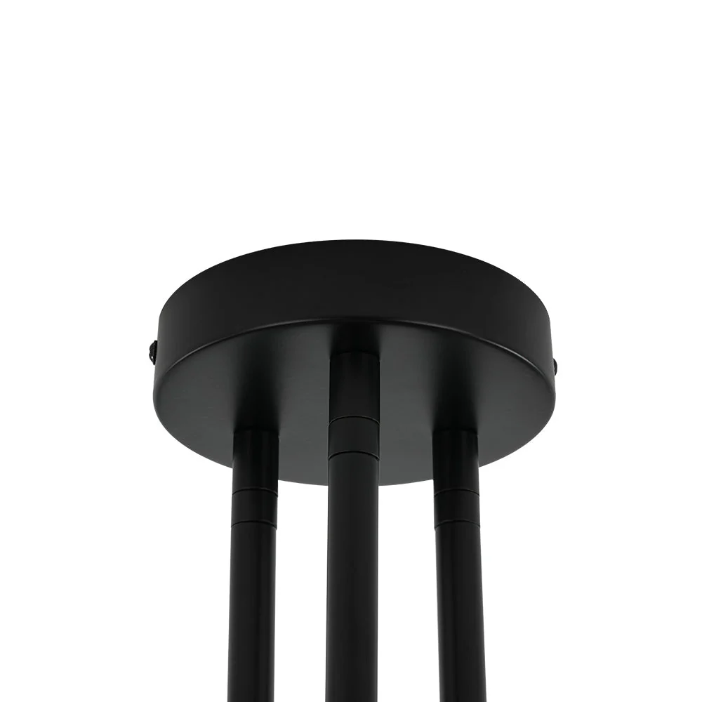 6-Light Smoked Glass Globe Linear Sputnik Semi Flush - Image 16