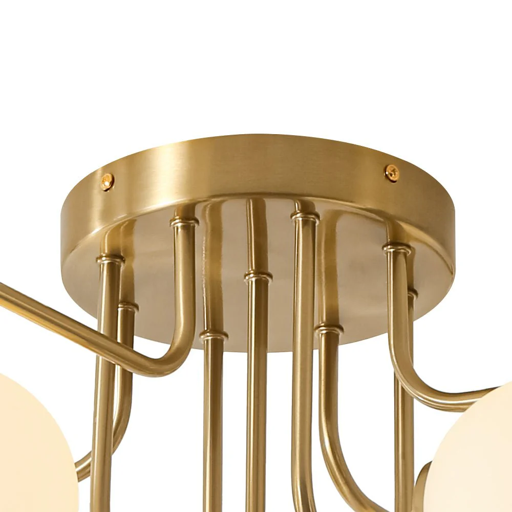 9-Light Opal Glass Bubble Sputnik Semi Flush Chandelier - Image 23