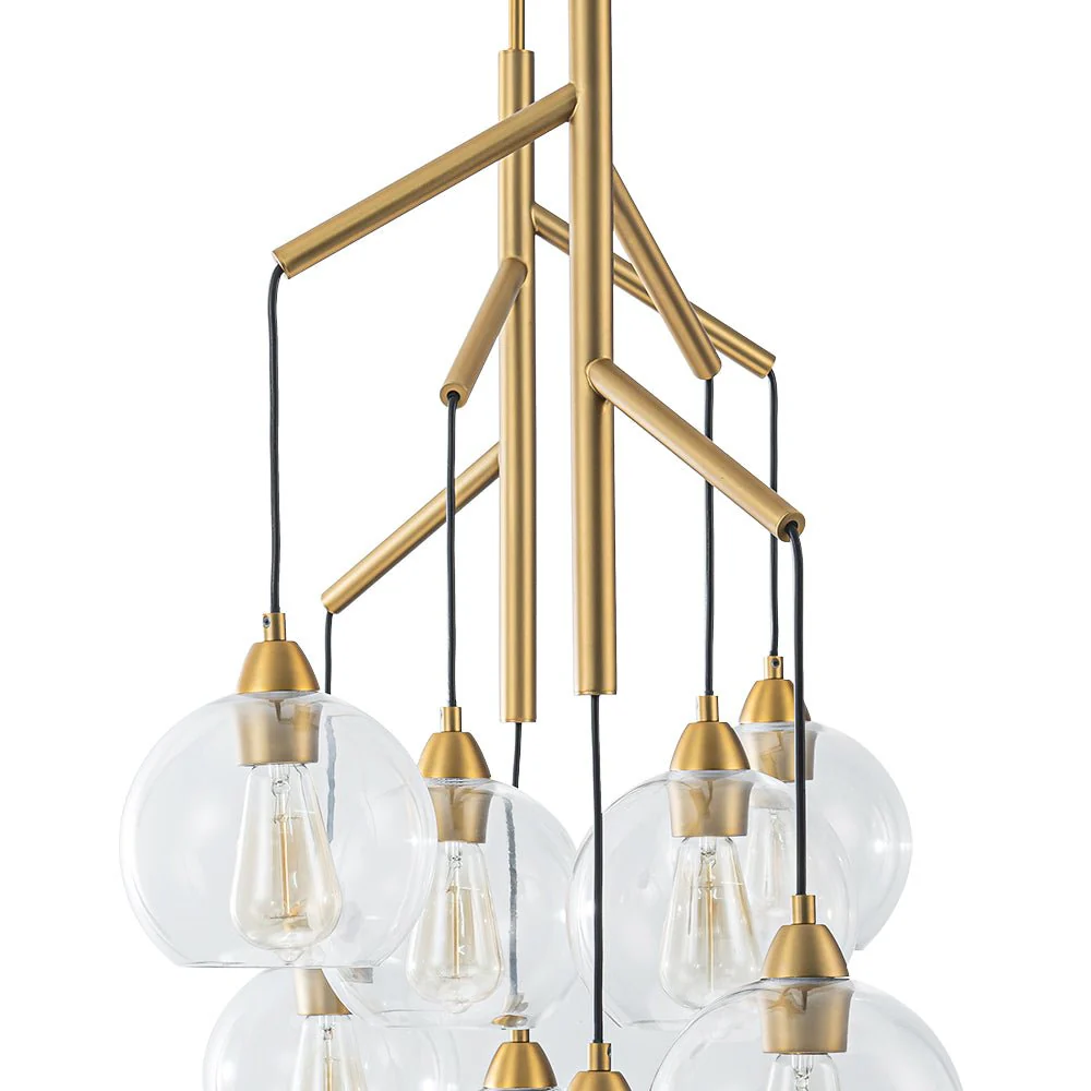 8-Light Branch Draped Glass Bubble Island Double Chandelier - Image 13