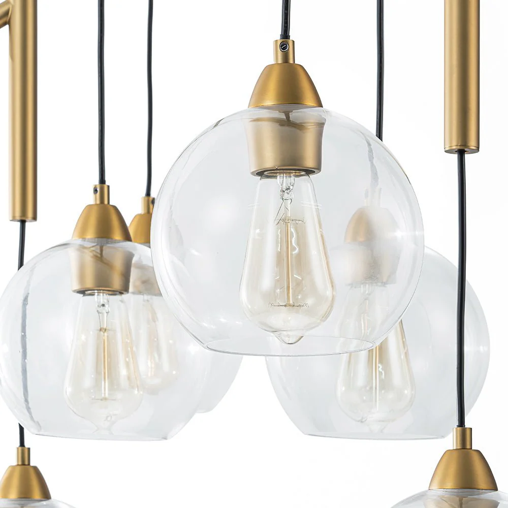 8-Light Branch Draped Glass Bubble Island Double Chandelier - Image 15