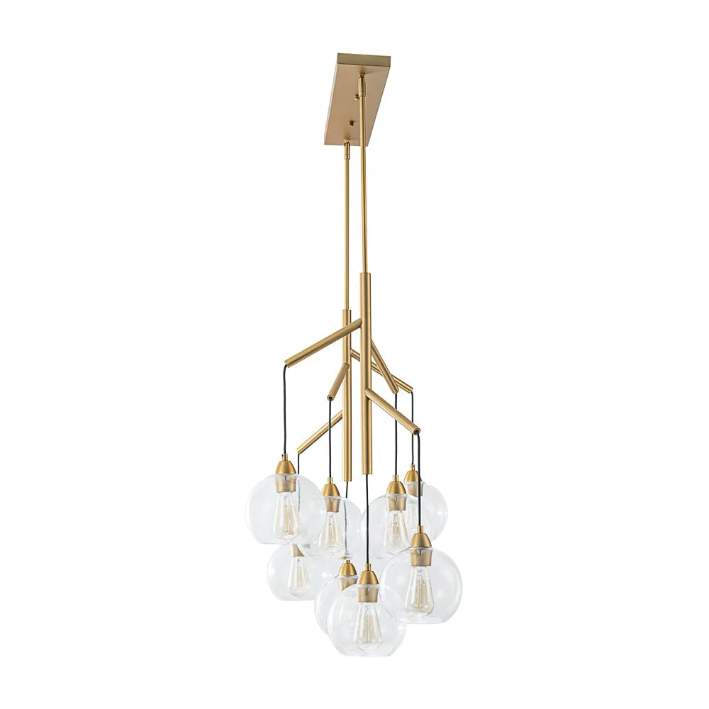 8-Light Branch Draped Glass Bubble Island Double Chandelier - Image 9