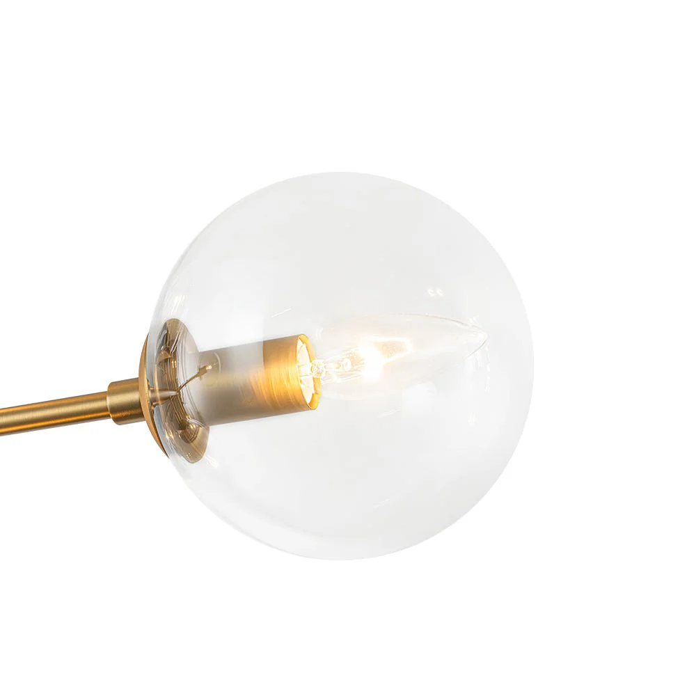 8-Light Linear Sputnik Clear Glass Bubble Chandelier - Image 14