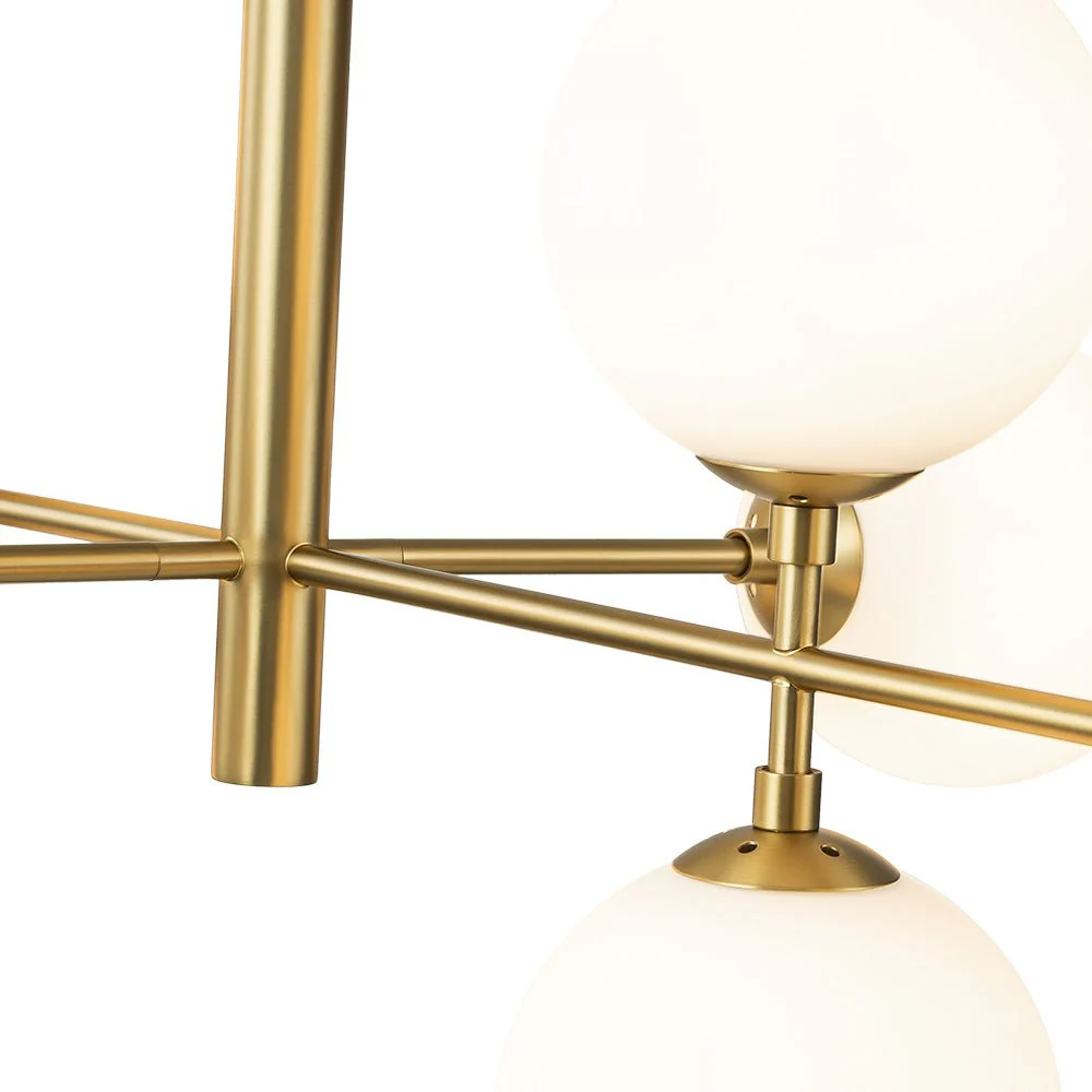 8-Light Linear Sputnik Frosted Glass Globe Chandelier  - Image 10