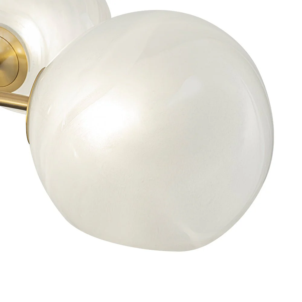 8-Light Opal Swirl Glass Globe Branch Island Chandelier - Image 17