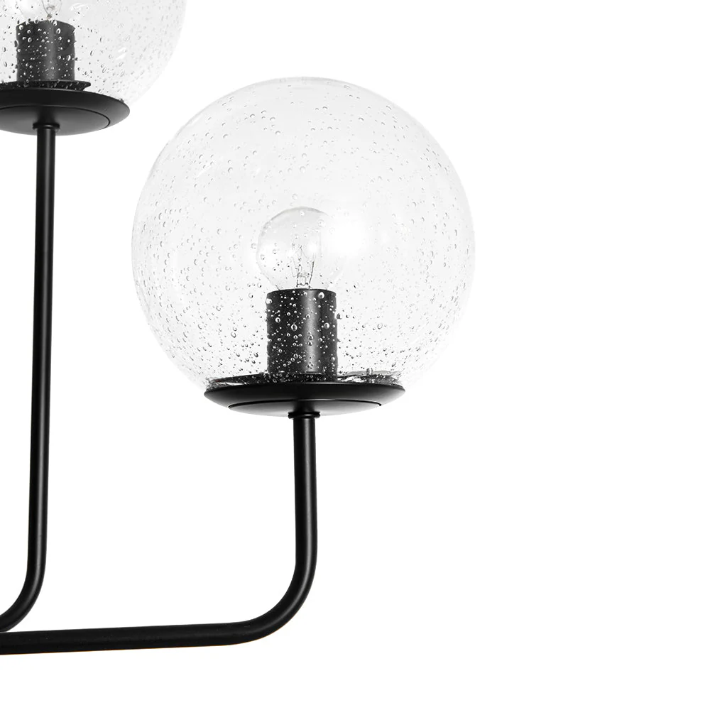 8-Light Seeded Glass Globe Round Sputnik Bubble Chandelier - Image 12