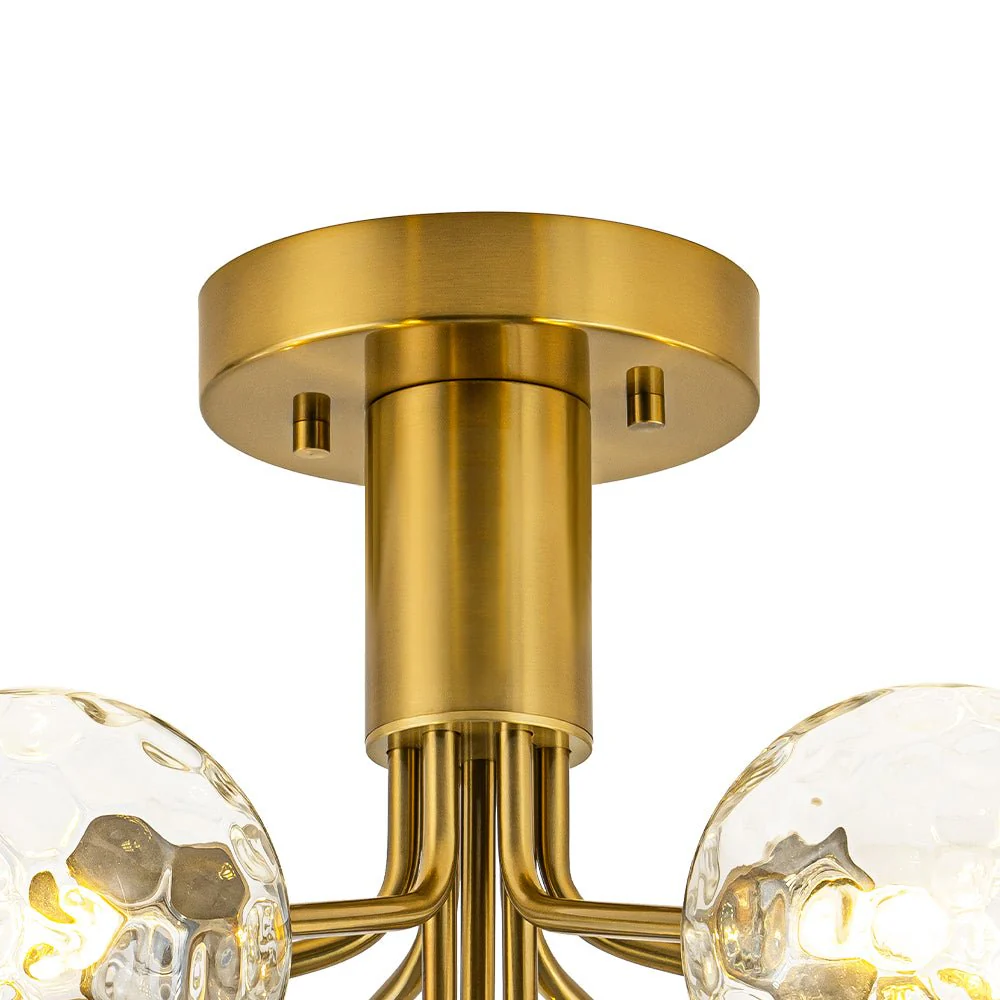 9-Light Bloom Water Glass Globe Tiered Sputnik Ceiling Light - Image 13