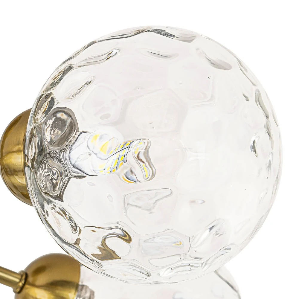 9-Light Bloom Water Glass Globe Tiered Sputnik Ceiling Light - Image 15
