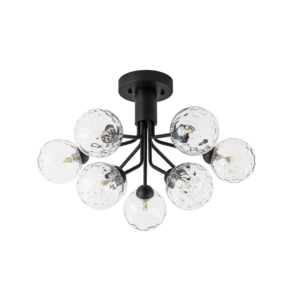 9-Light Bloom Water Glass Globe Tiered Sputnik Ceiling Light - Image 16