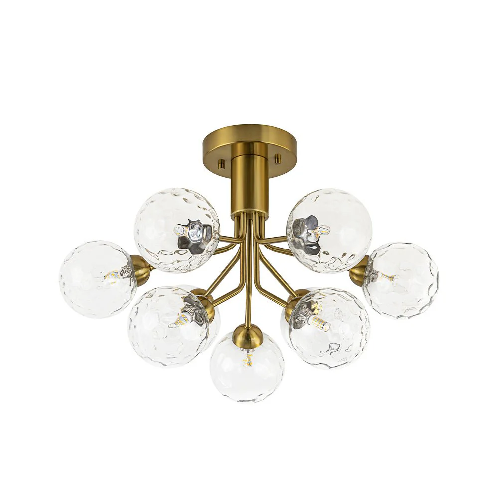 9-Light Bloom Water Glass Globe Tiered Sputnik Ceiling Light - Image 18