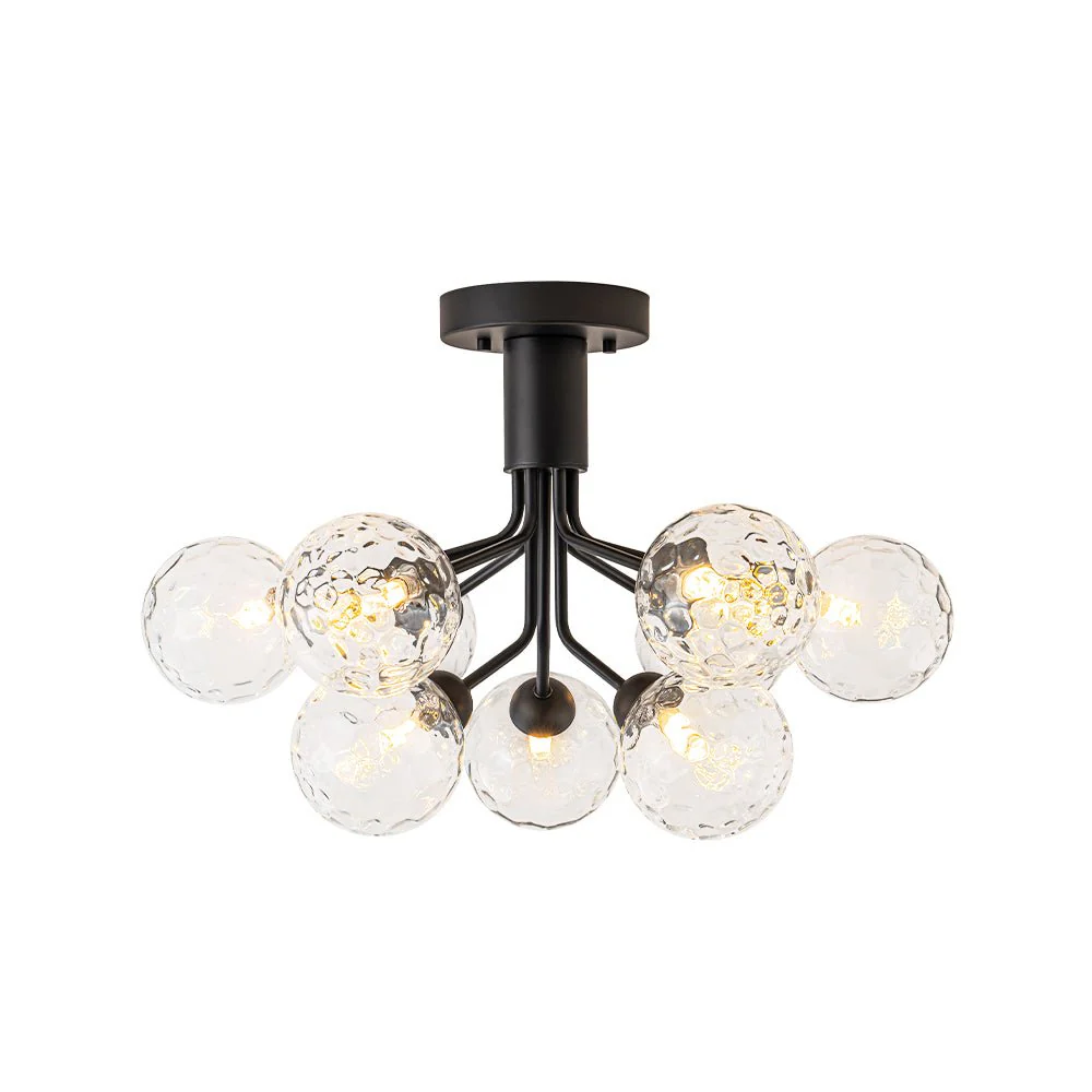 9-Light Bloom Water Glass Globe Tiered Sputnik Ceiling Light - Image 21