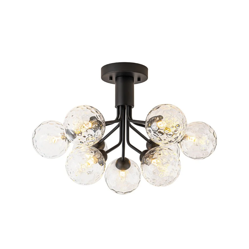 9-Light Bloom Water Glass Globe Tiered Sputnik Ceiling Light - Image 23
