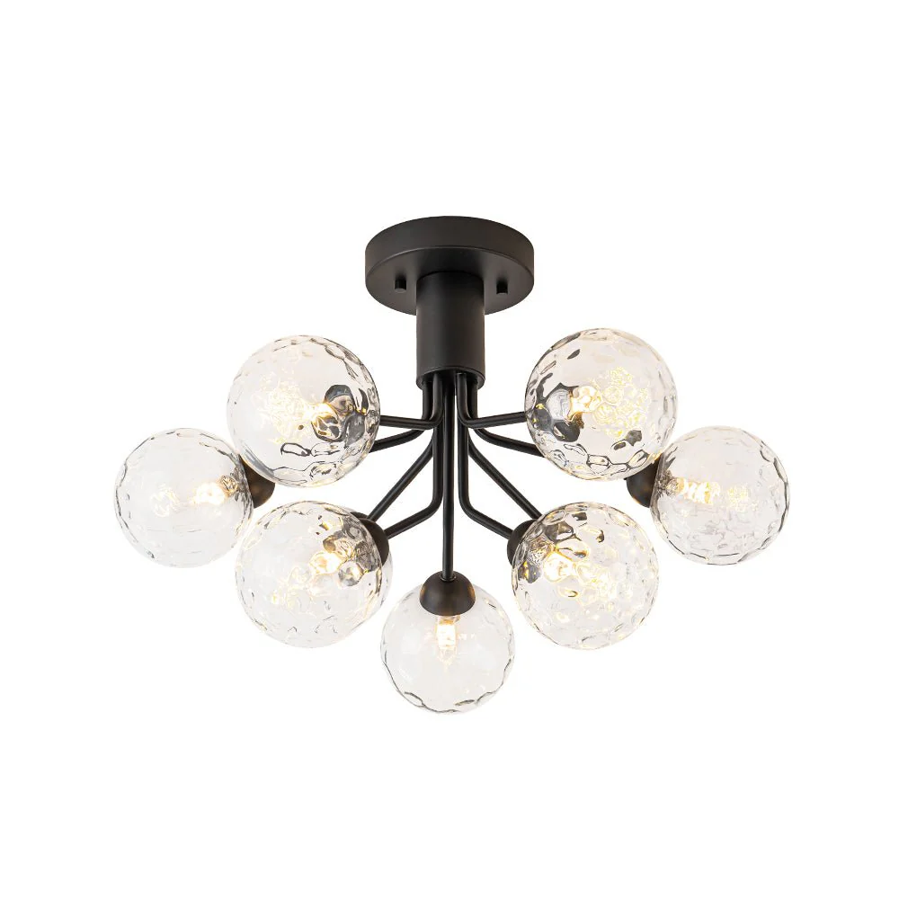 9-Light Bloom Water Glass Globe Tiered Sputnik Ceiling Light - Image 24