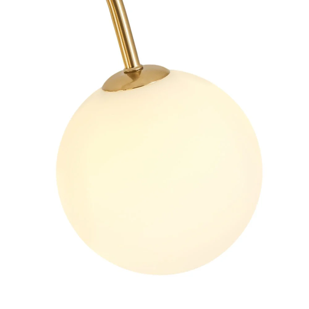 9-Light Goose Arm Opal Glass Bubble Tiered Chandelier - Image 11