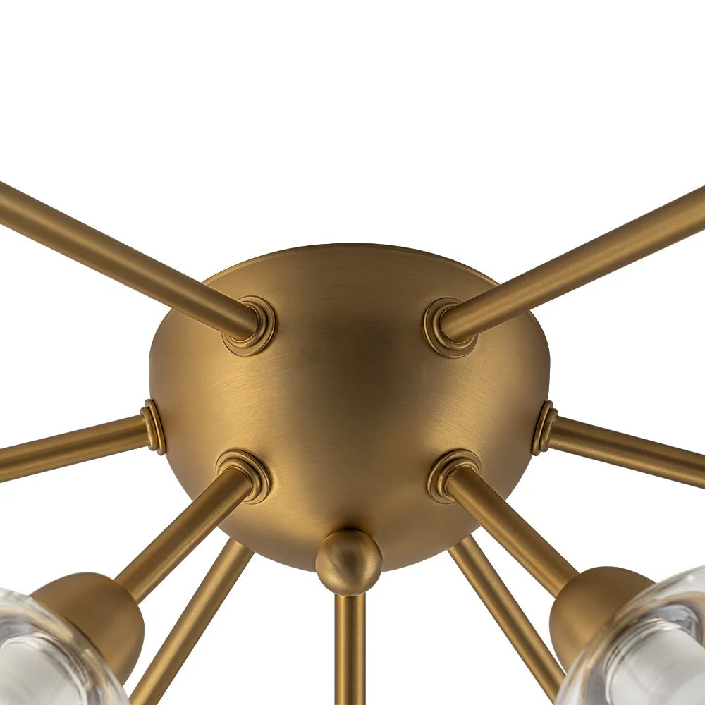 9-Light Layered Glass Bubble Sputnik Semi Flush Chandelier - Image 10