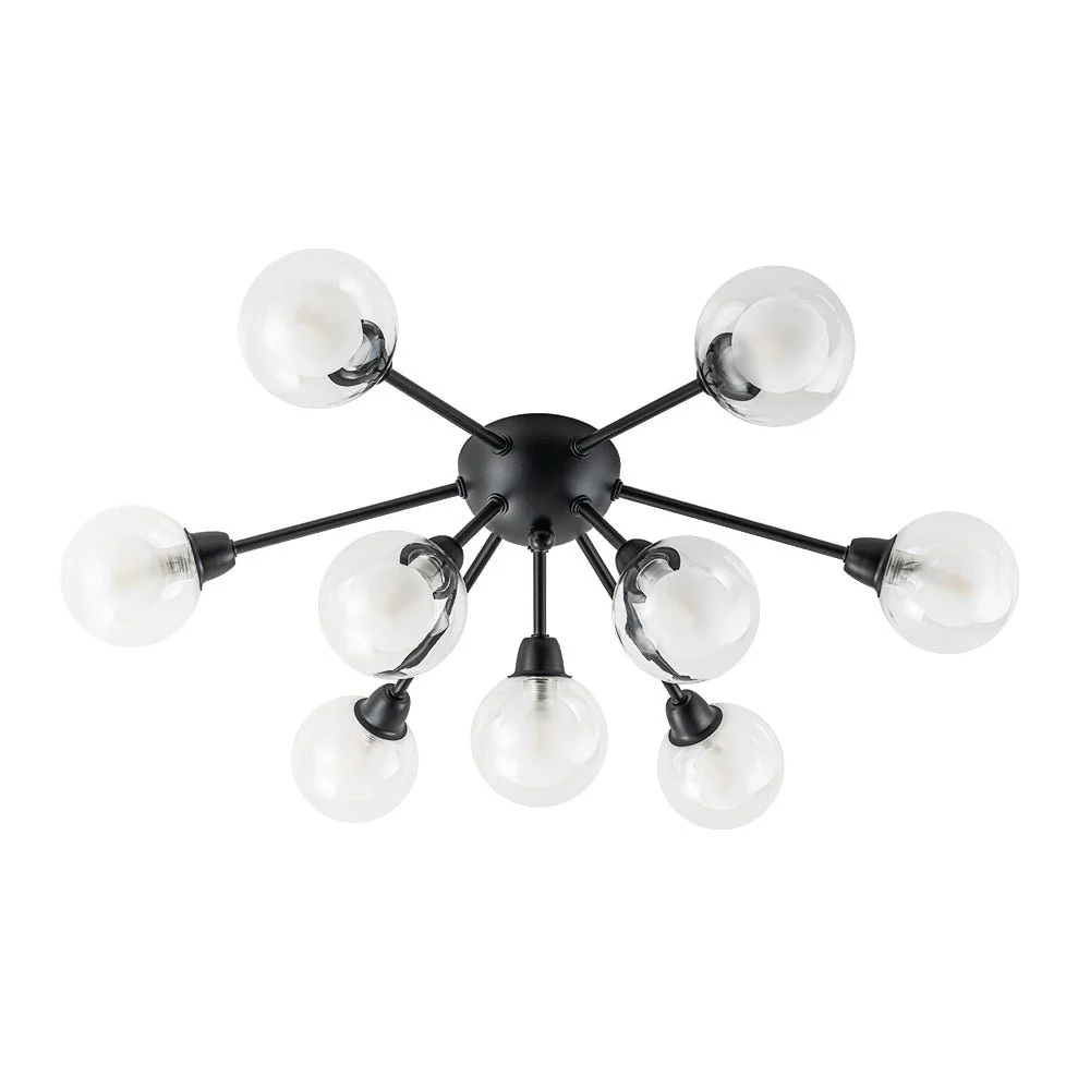 9-Light Layered Glass Bubble Sputnik Semi Flush Chandelier - Image 19
