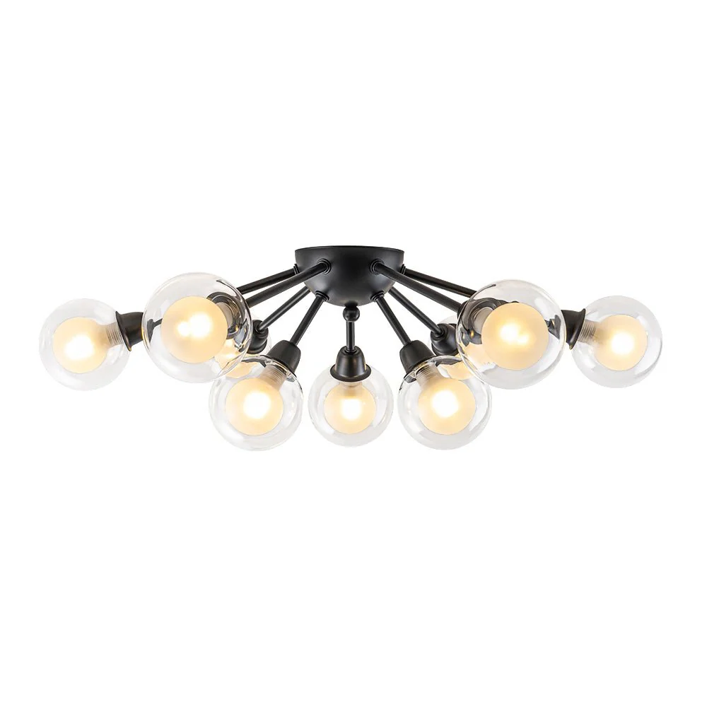 9-Light Layered Glass Bubble Sputnik Semi Flush Chandelier - Image 21