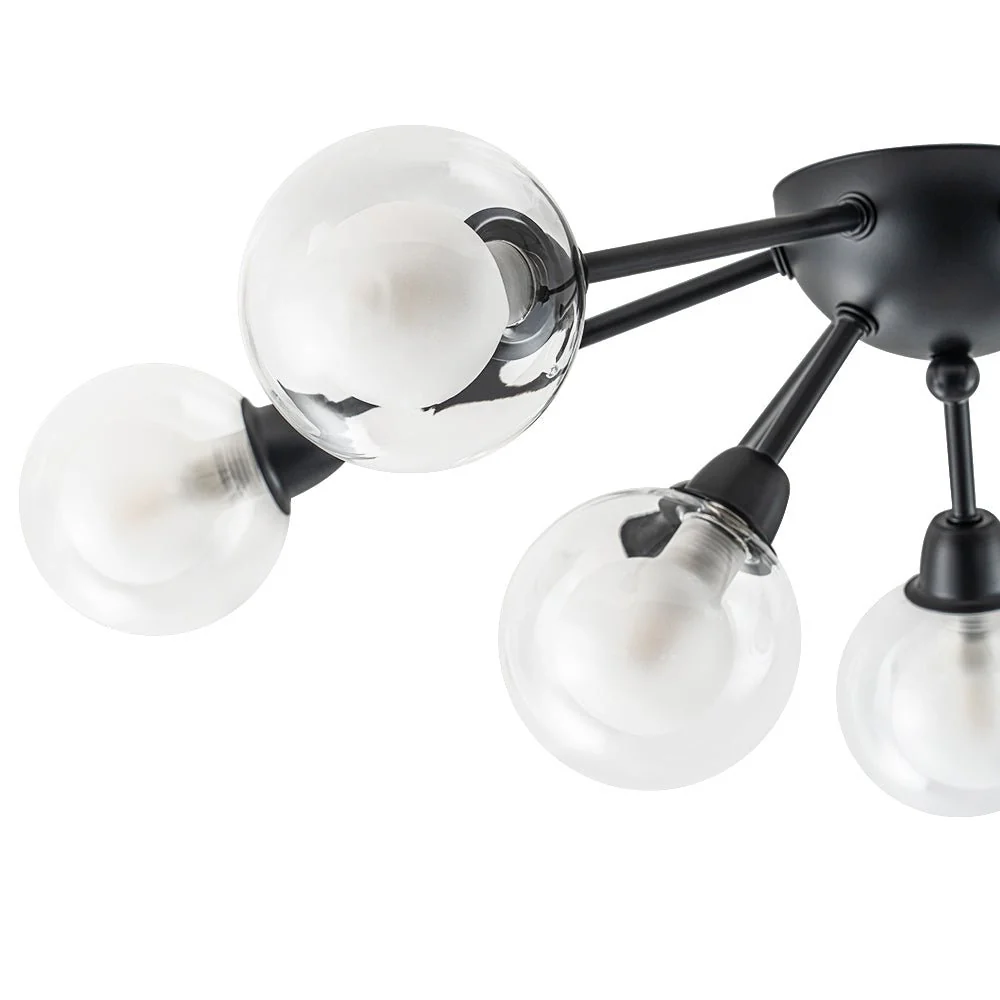 9-Light Layered Glass Bubble Sputnik Semi Flush Chandelier - Image 24