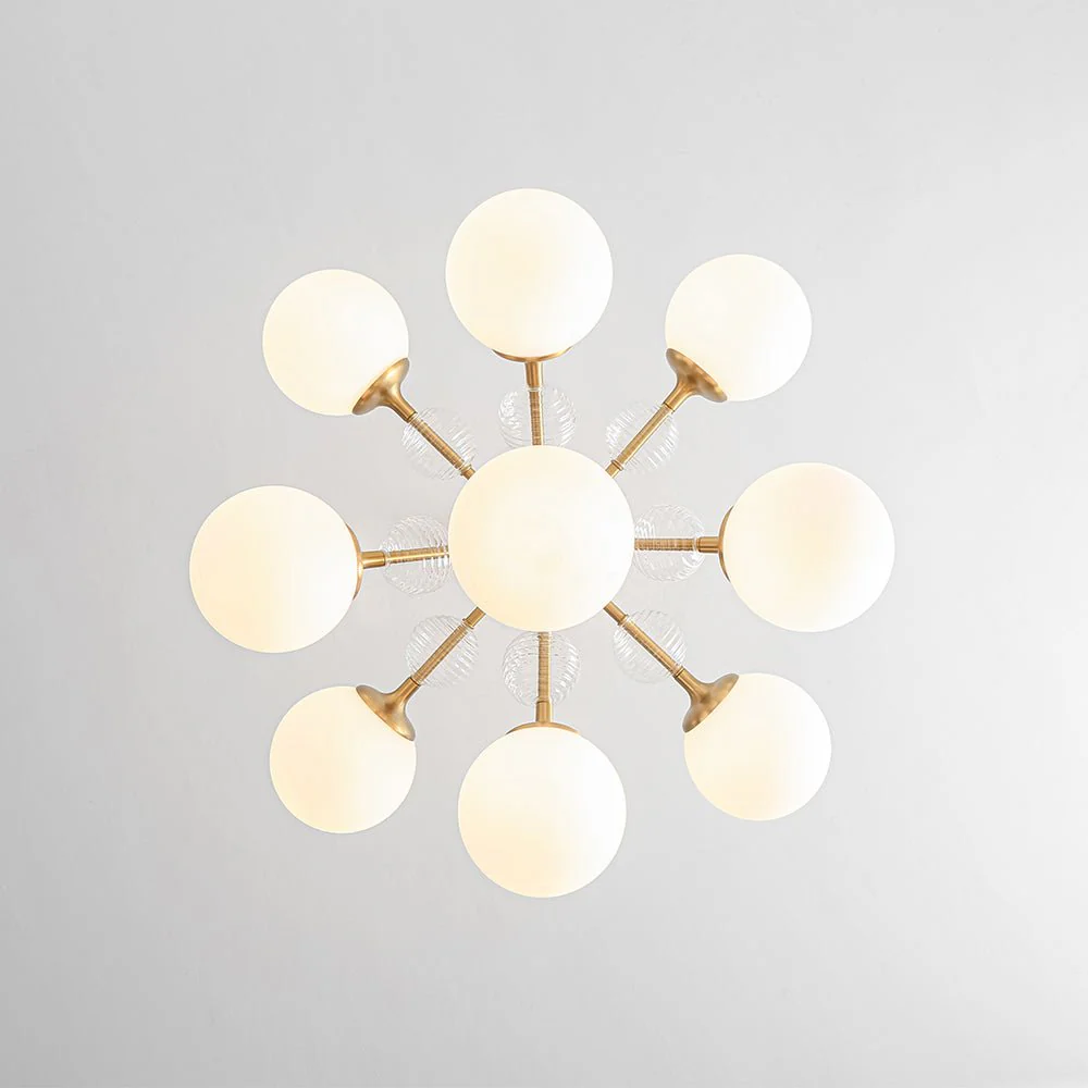 9-Light Tiered Sputnik Glass Globe Bubble Chandelier - Image 10