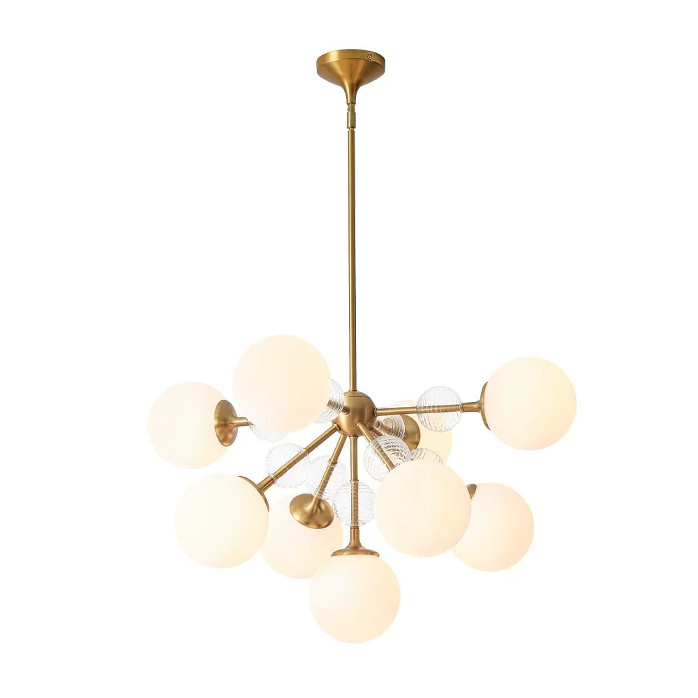 9-Light Tiered Sputnik Glass Globe Bubble Chandelier - Image 5