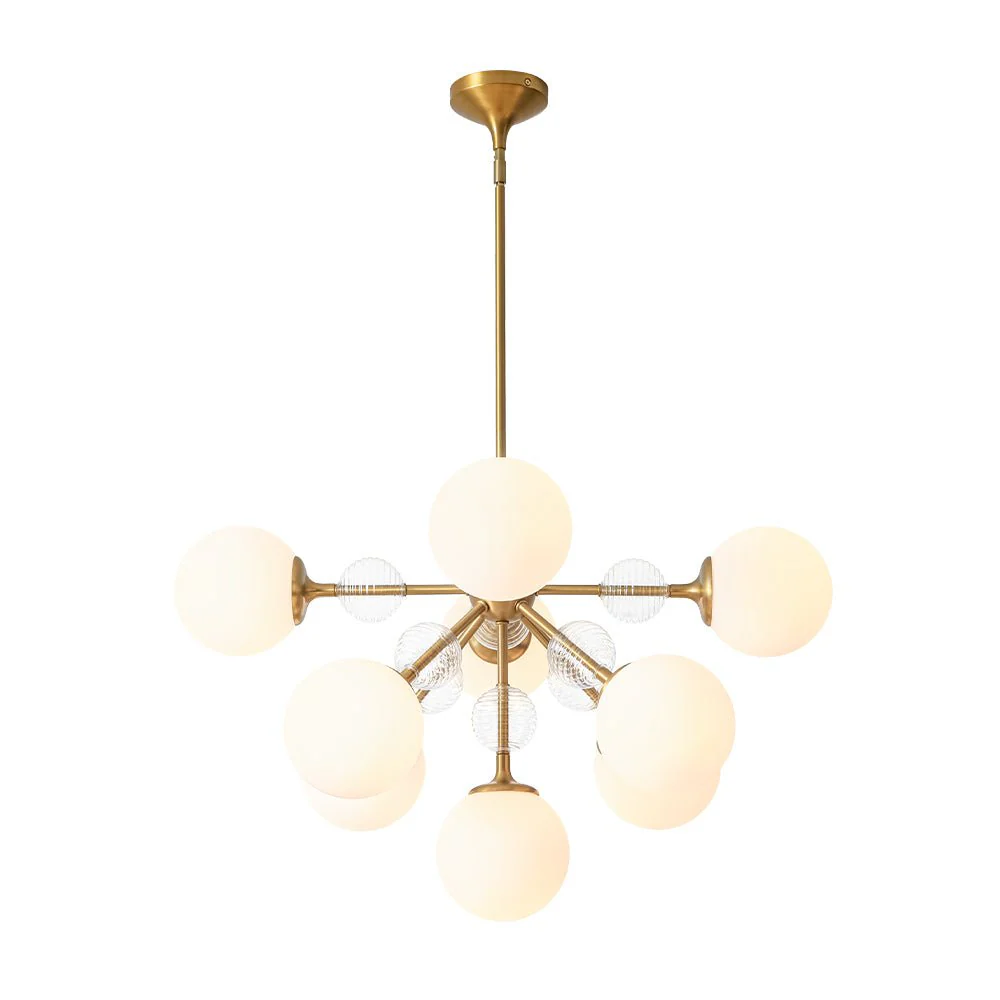 9-Light Tiered Sputnik Glass Globe Bubble Chandelier - Image 7