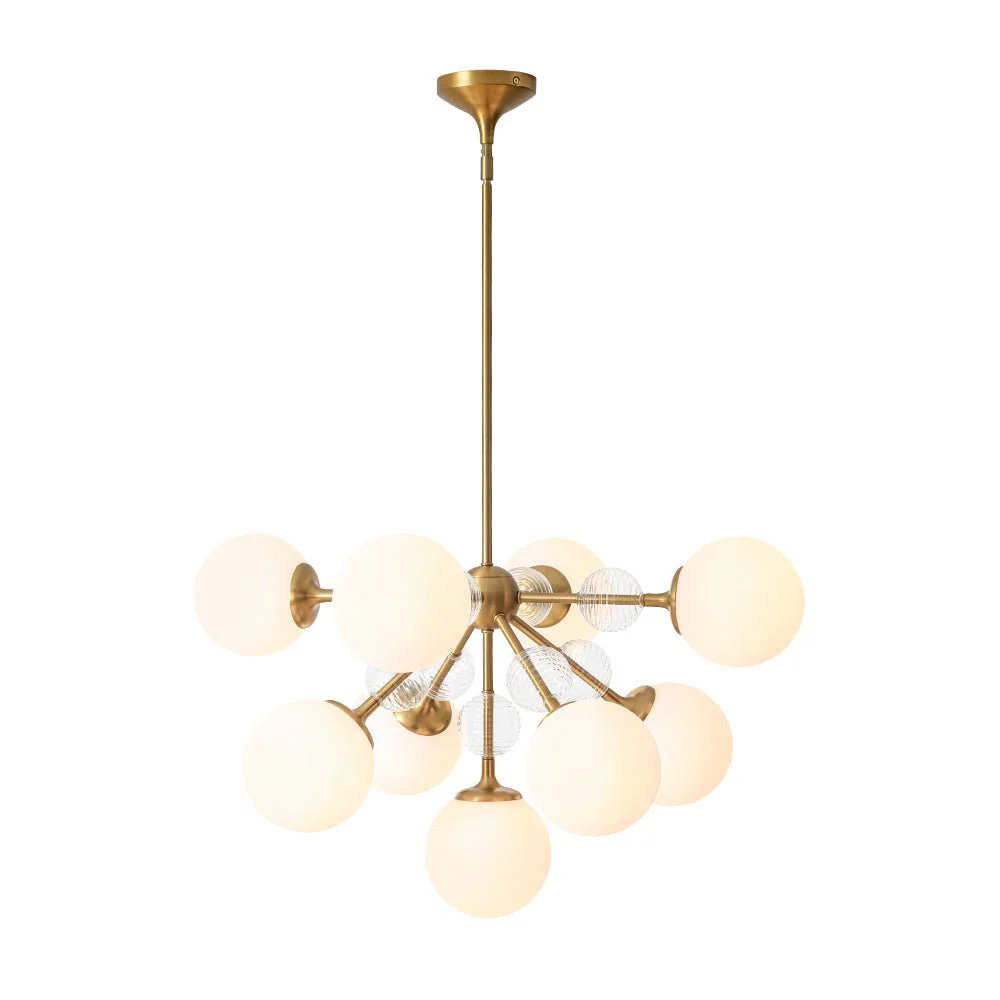 9-Light Tiered Sputnik Glass Globe Bubble Chandelier - Image 8