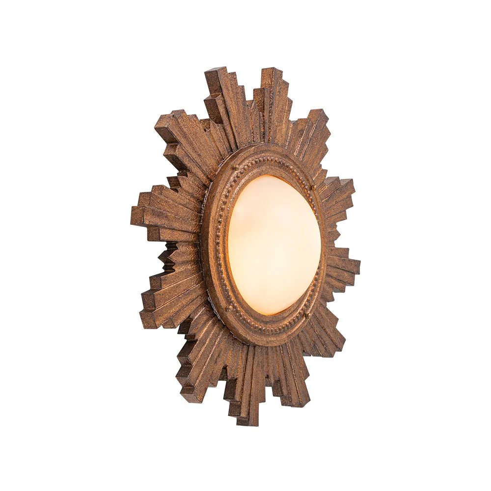 Antique Apollo Sunburst Sculpture Flush Mount / Wall Light - Image 10