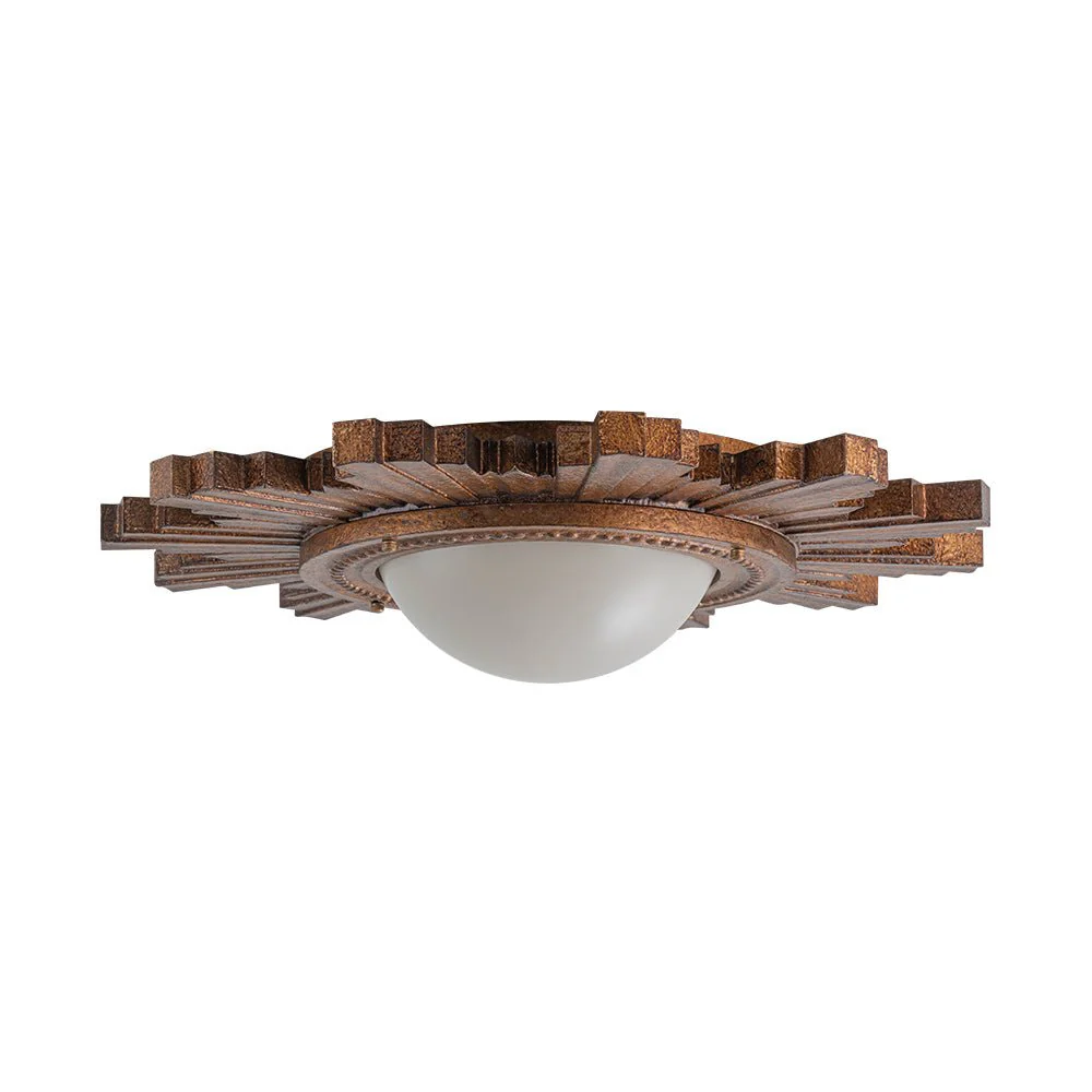 Antique Apollo Sunburst Sculpture Flush Mount / Wall Light - Image 11