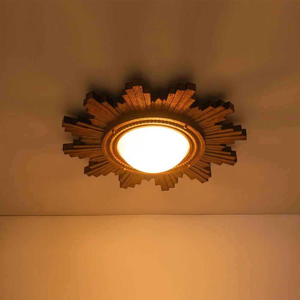 Antique Apollo Sunburst Sculpture Flush Mount / Wall Light - Image 14
