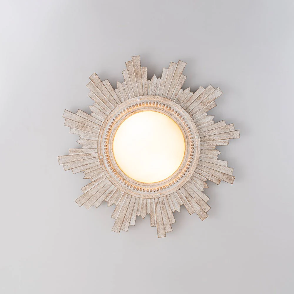 Antique Apollo Sunburst Sculpture Flush Mount / Wall Light - Image 21