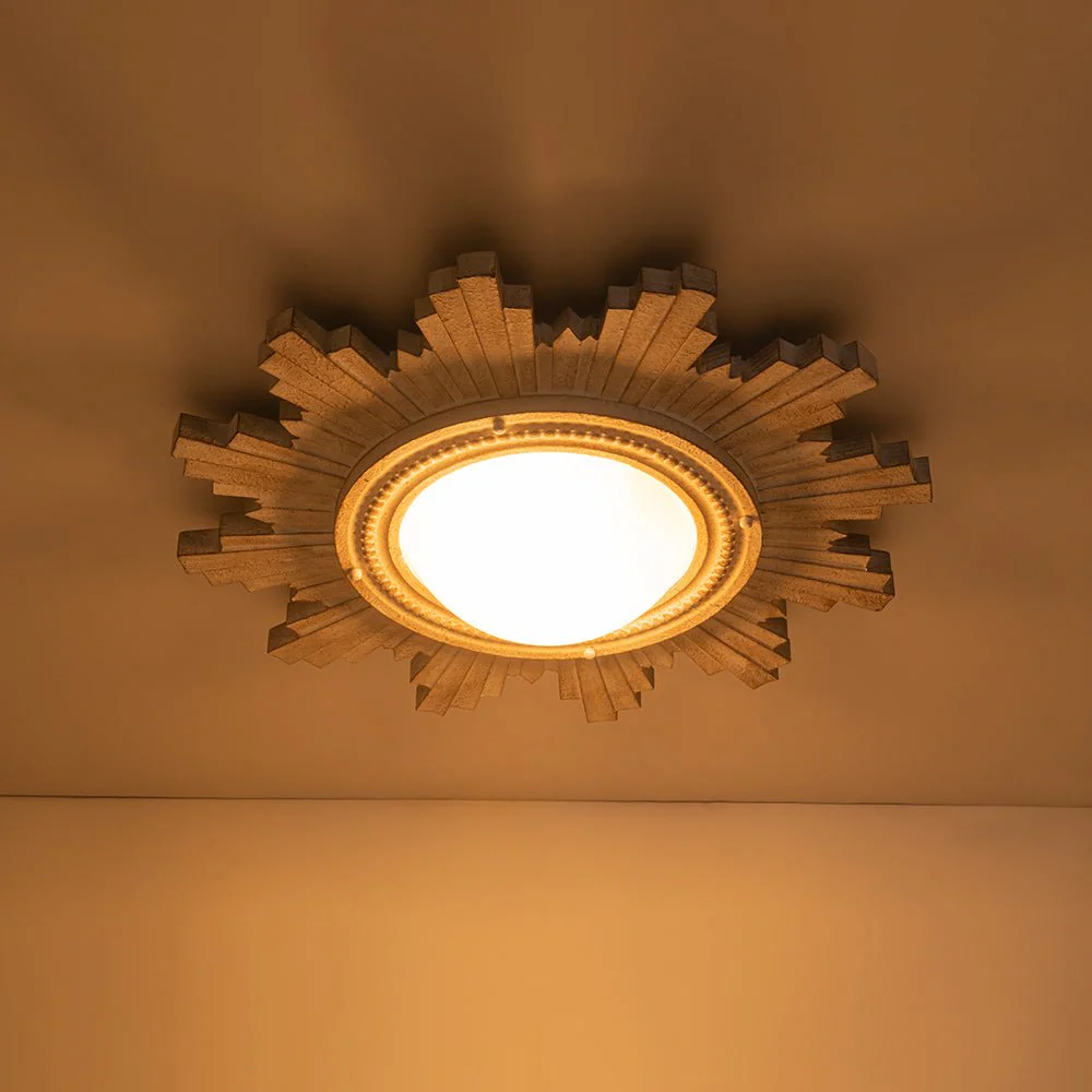 Antique Apollo Sunburst Sculpture Flush Mount / Wall Light - Image 29