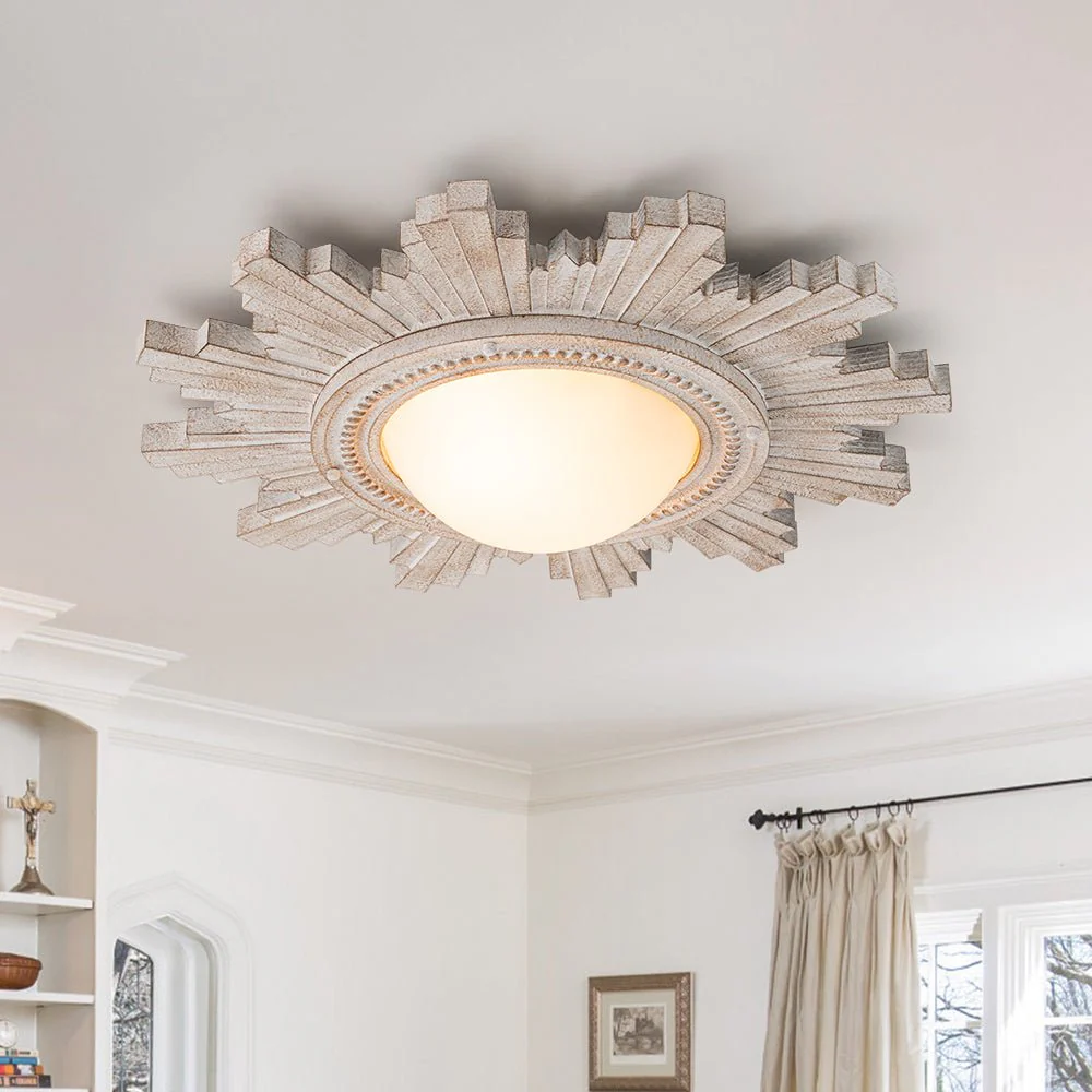 Antique Apollo Sunburst Sculpture Flush Mount / Wall Light - Image 3