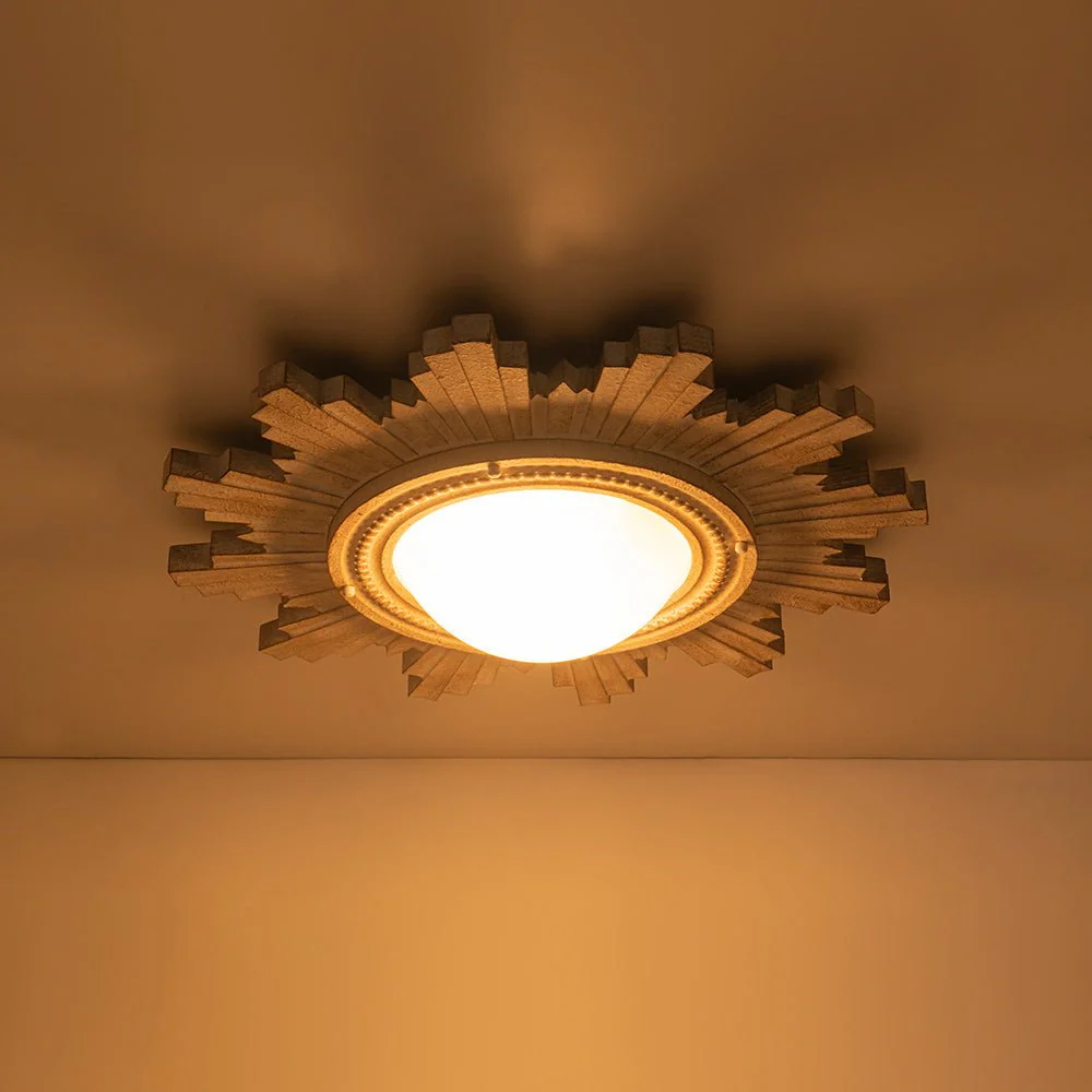 Antique Apollo Sunburst Sculpture Flush Mount / Wall Light - Image 30