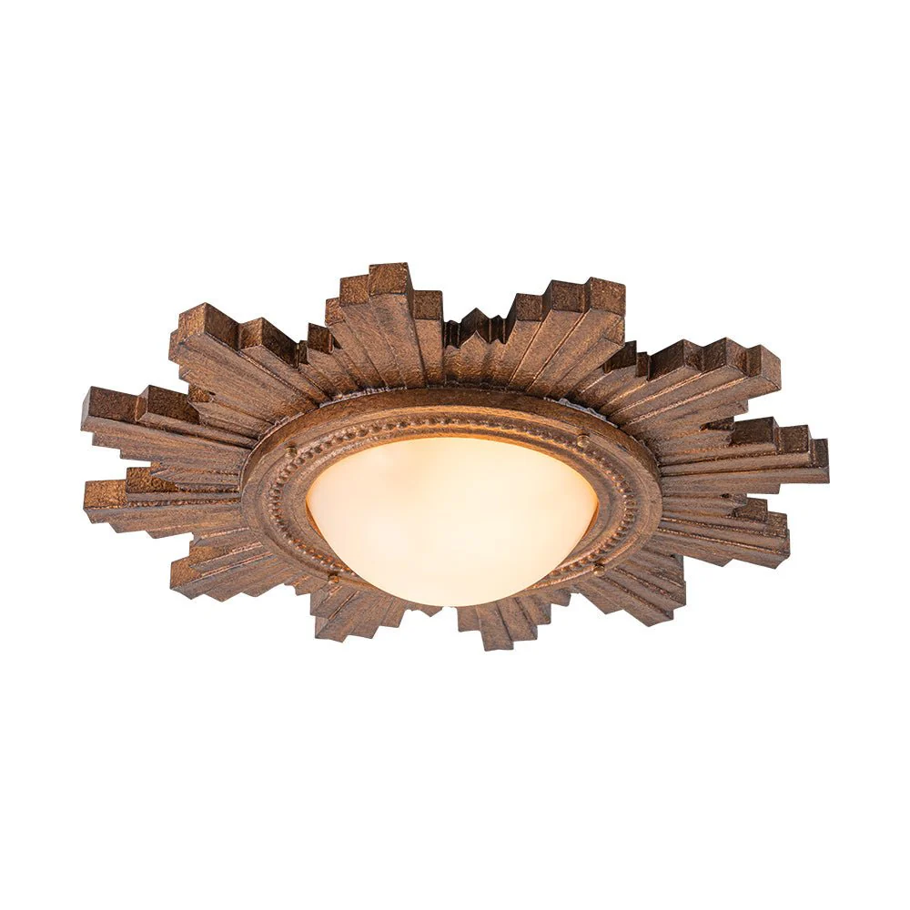 Antique Apollo Sunburst Sculpture Flush Mount / Wall Light - Image 7