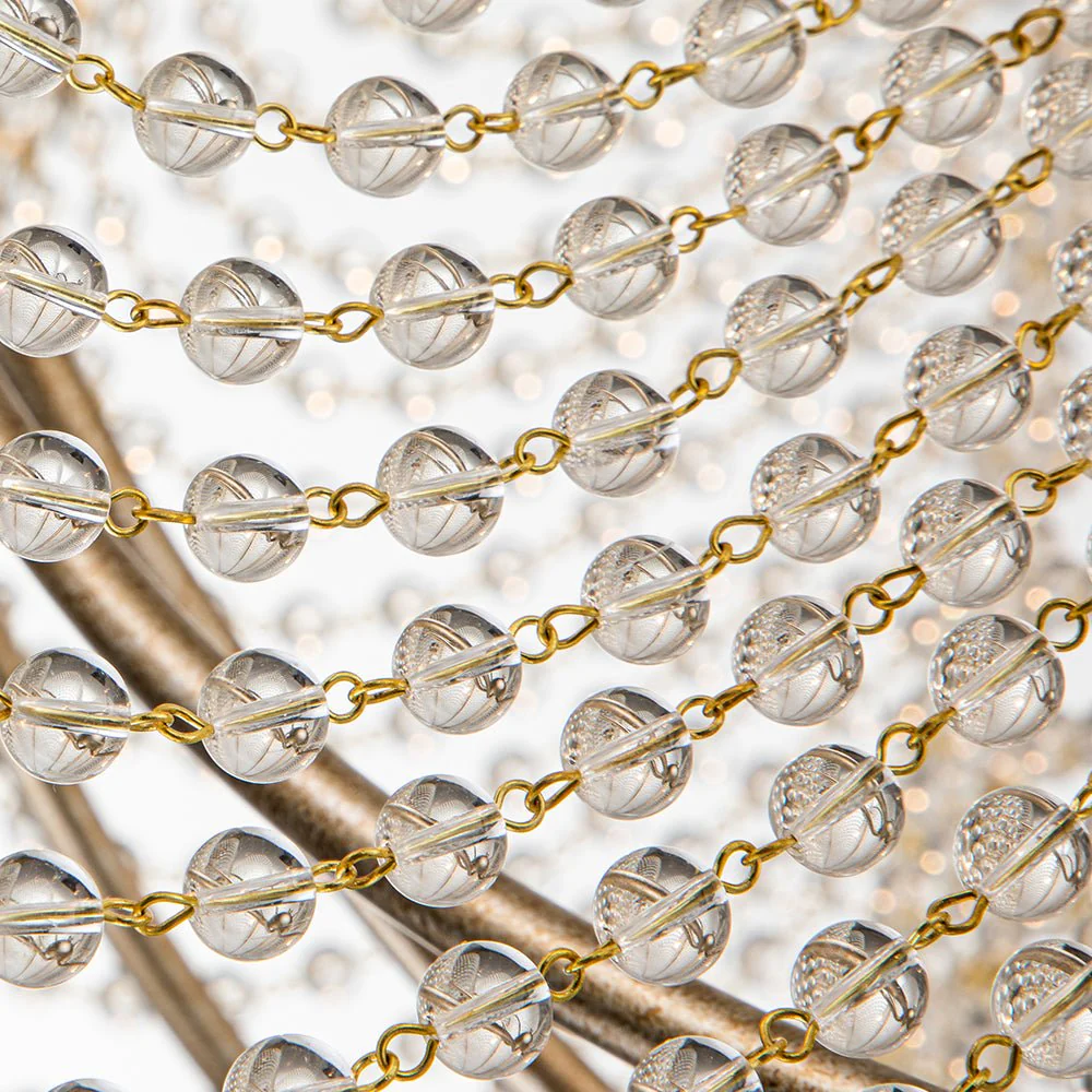 Antique Candle Style Crystal Bead Empire Chandelier - Image 16