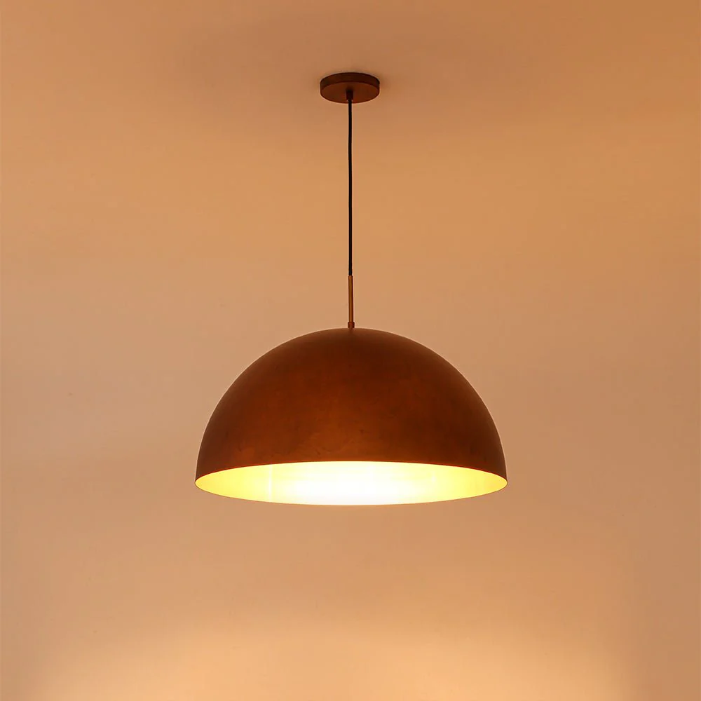 Antique Copper Style Iron Oversized Dome Pendant Light - Image 14