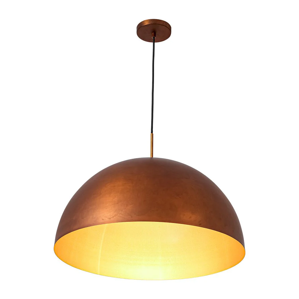 Antique Copper Style Iron Oversized Dome Pendant Light - Image 6