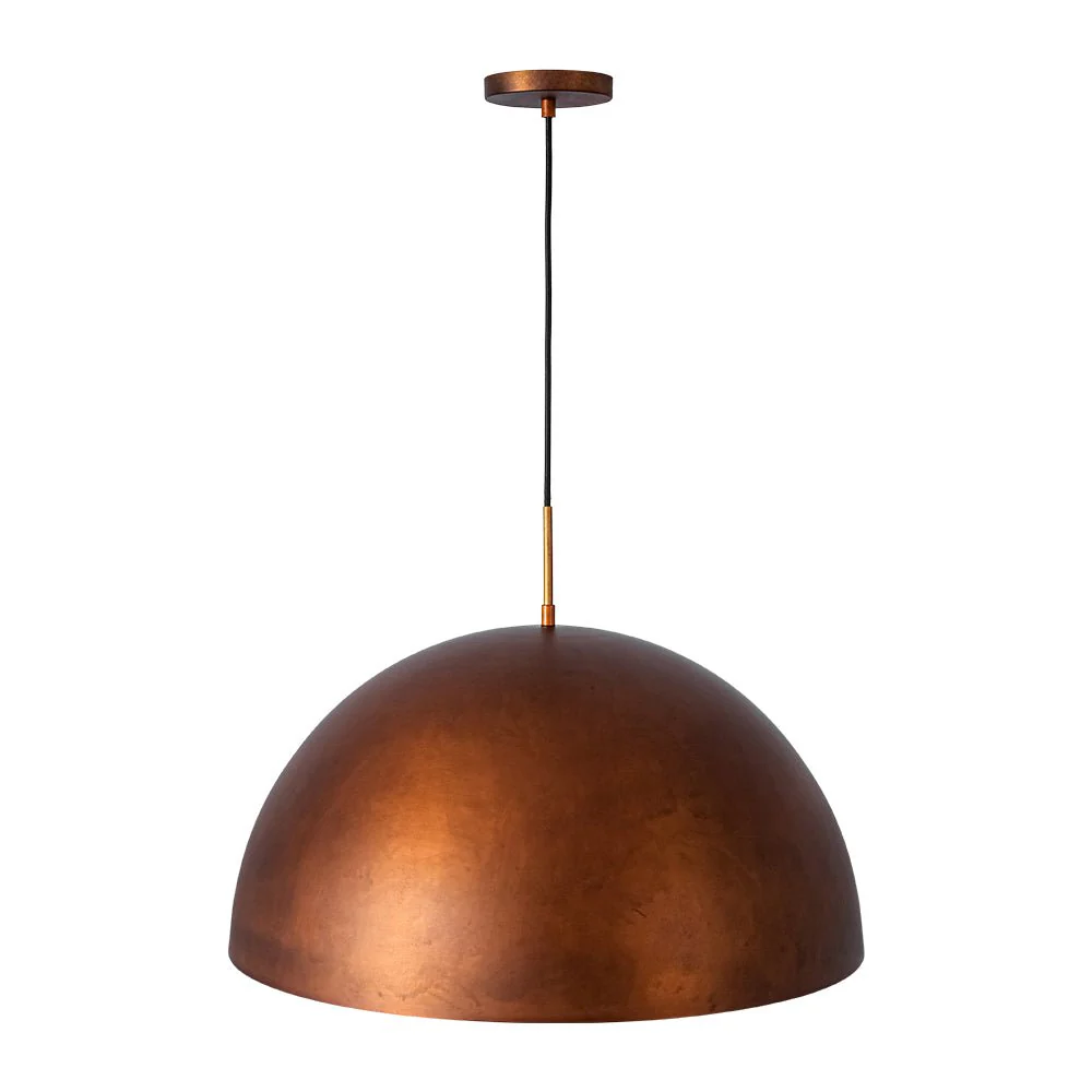 Antique Copper Style Iron Oversized Dome Pendant Light - Image 7