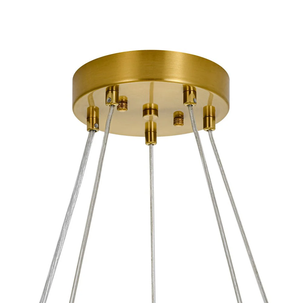 Art Deco 10-Light Glass Globe Bubble Circle Chandelier - Image 11