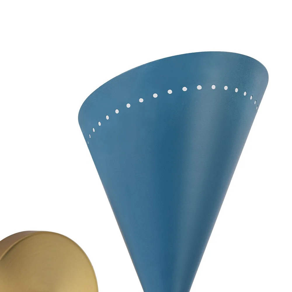 Art Deco 2-Light Up Down Dual Cone Wall Sconce - Image 10
