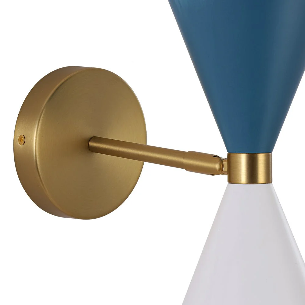 Art Deco 2-Light Up Down Dual Cone Wall Sconce - Image 11