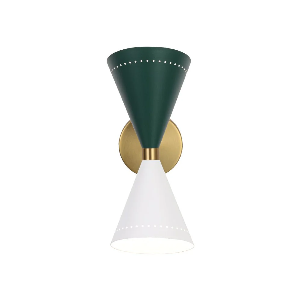 Art Deco 2-Light Up Down Dual Cone Wall Sconce - Image 19