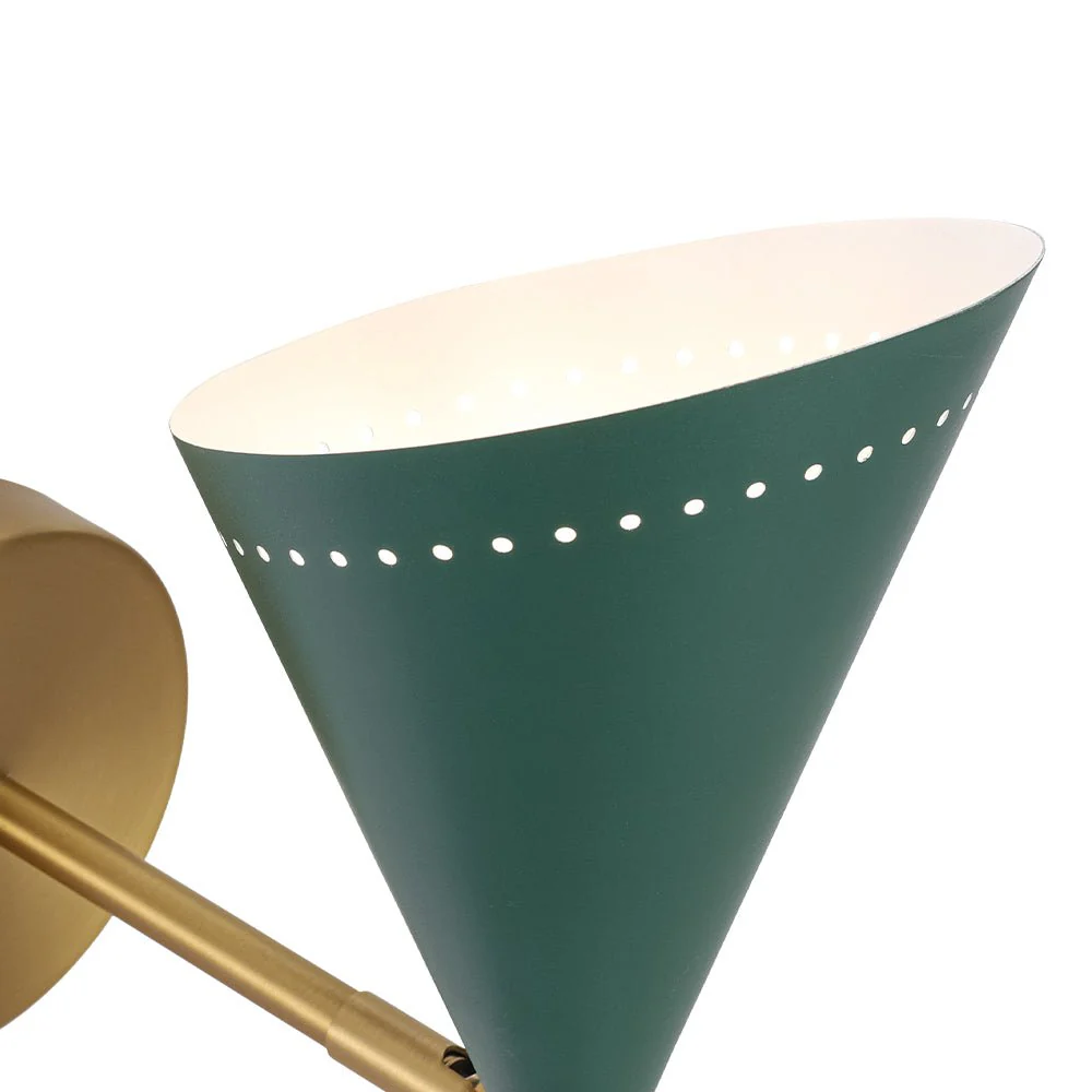 Art Deco 2-Light Up Down Dual Cone Wall Sconce - Image 20