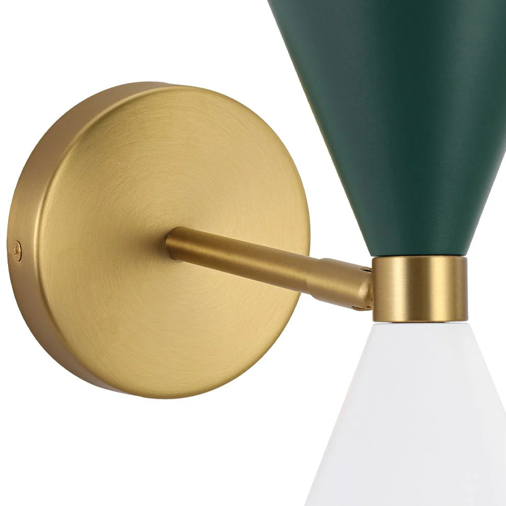 Art Deco 2-Light Up Down Dual Cone Wall Sconce - Image 21