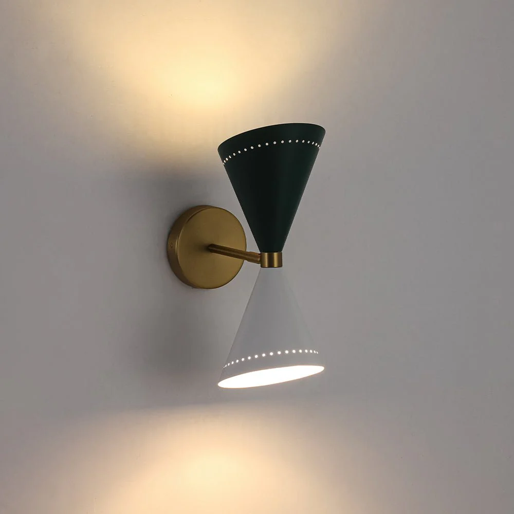 Art Deco 2-Light Up Down Dual Cone Wall Sconce - Image 23