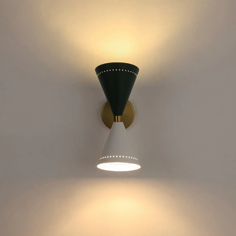 Art Deco 2-Light Up Down Dual Cone Wall Sconce - Image 24
