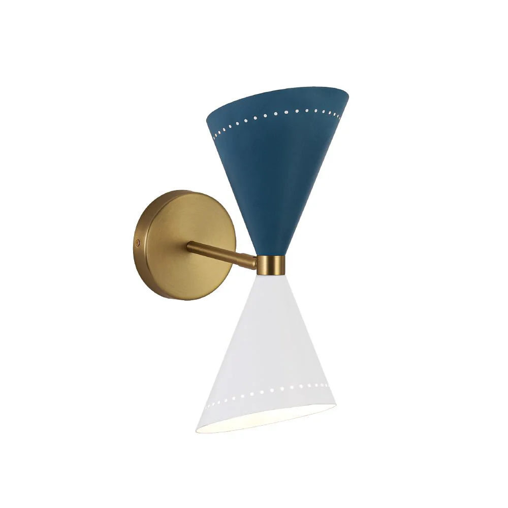 Art Deco 2-Light Up Down Dual Cone Wall Sconce - Image 5