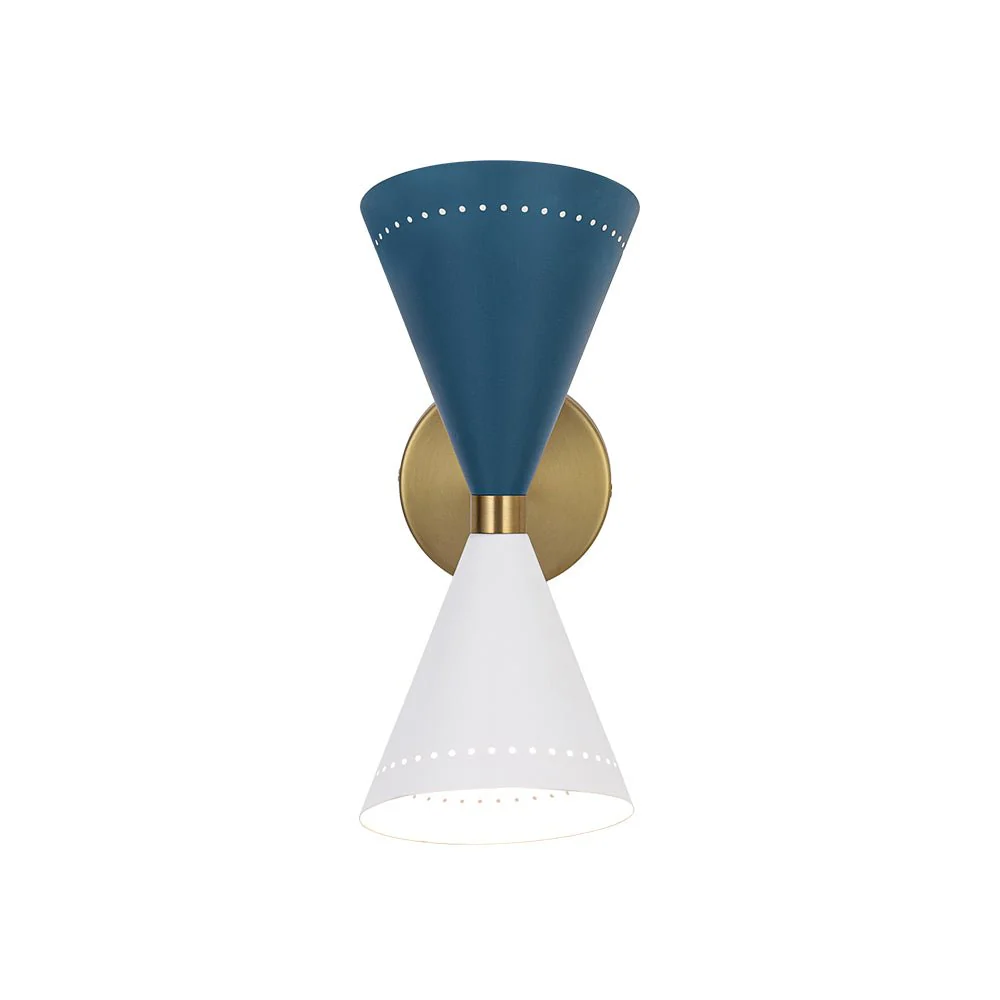 Art Deco 2-Light Up Down Dual Cone Wall Sconce - Image 7
